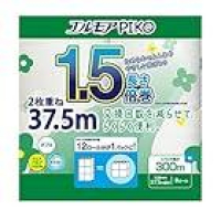 エルモア カミ商事 エルモアピコ 1.5倍巻 ダブル 37.5m×8ロール トイレットペーパーが激安特価のイメージ