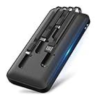 【900円】モバイルバッテリー 大容量 20000mAh 急速充電 4つのケーブル内蔵のイメージ